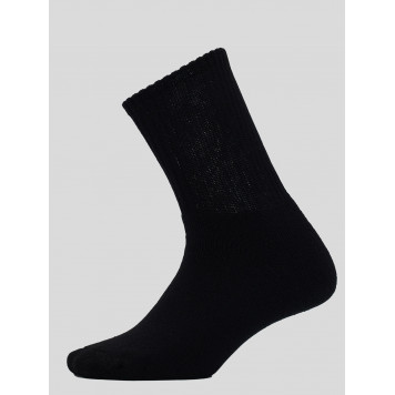 Набор из 10 пар классических черных махровых носков с широкой резинкой-1